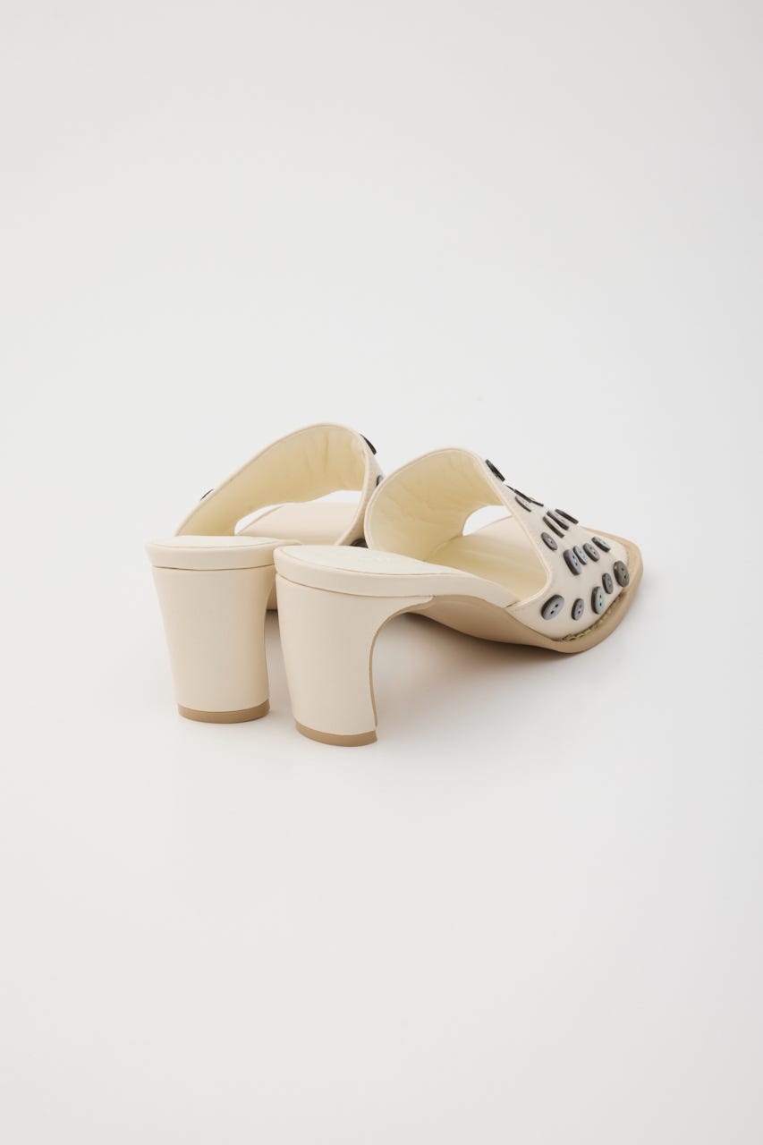 SHELL BUTTON ミュール IVOY M