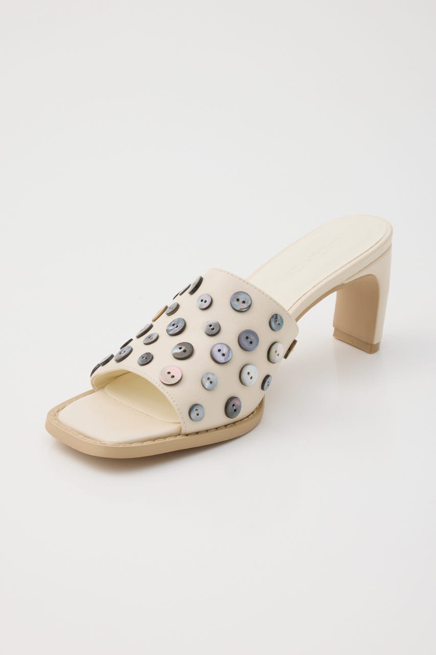 SHELL BUTTON ミュール IVOY M