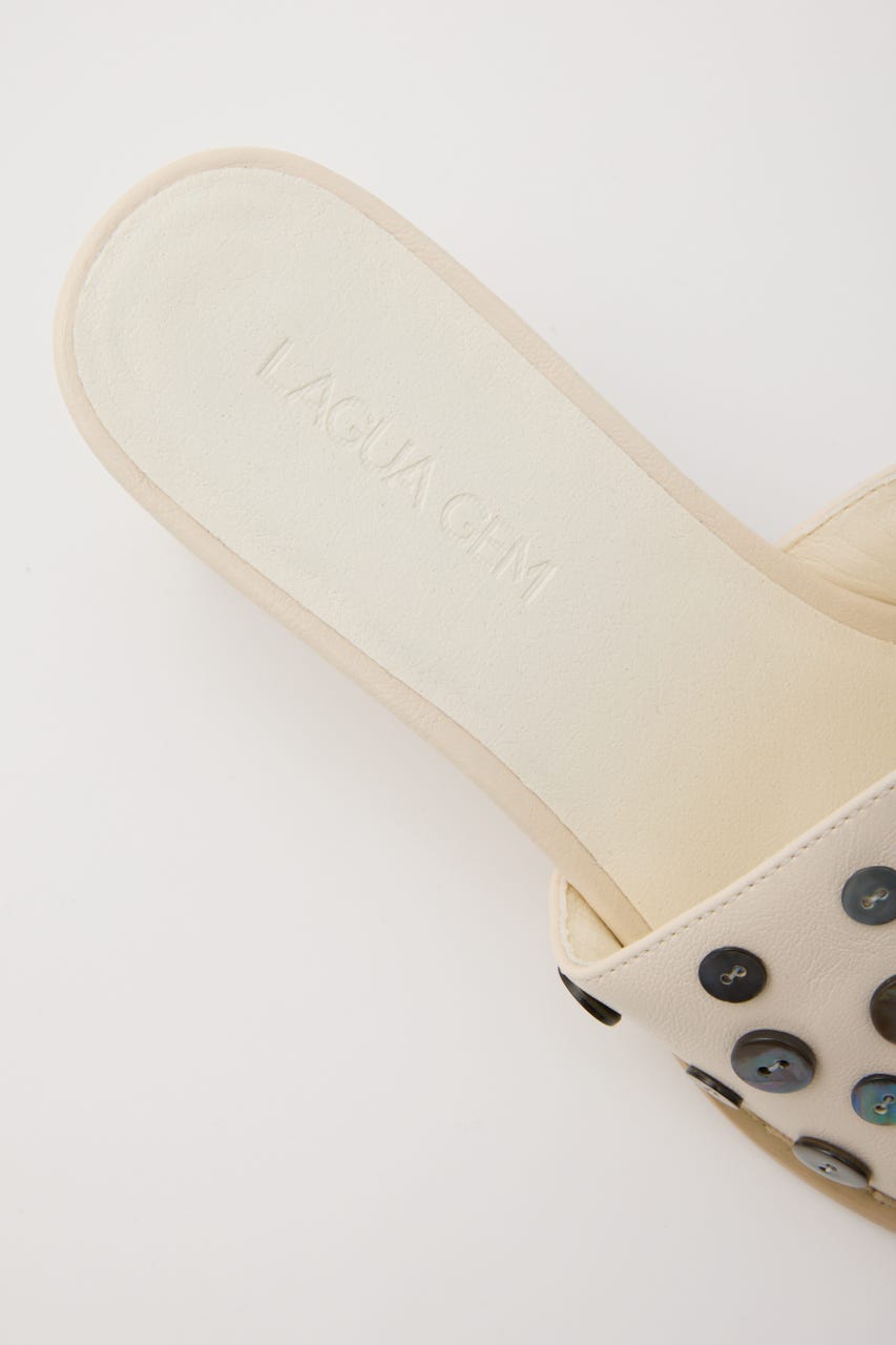 SHELL BUTTON ミュール IVOY M