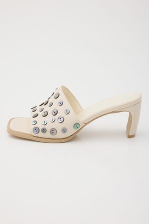 SHELL BUTTON ミュール