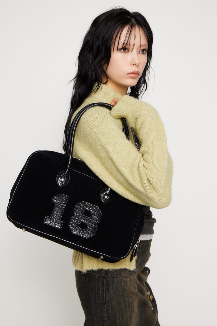 CROCO POINT NUMBER バッグ BLK FREE