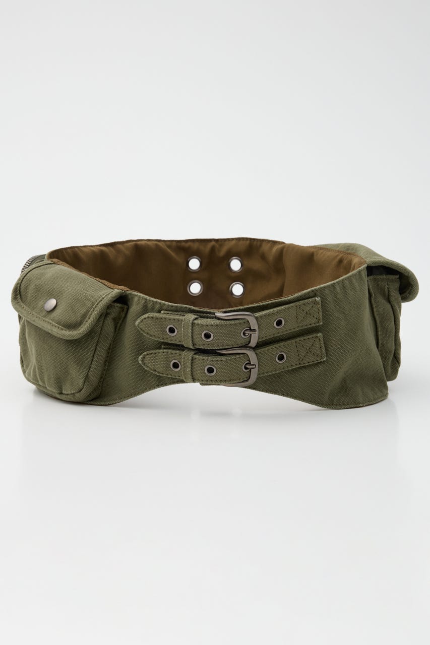 COTTON POCKET BELT バッグ KHA FREE