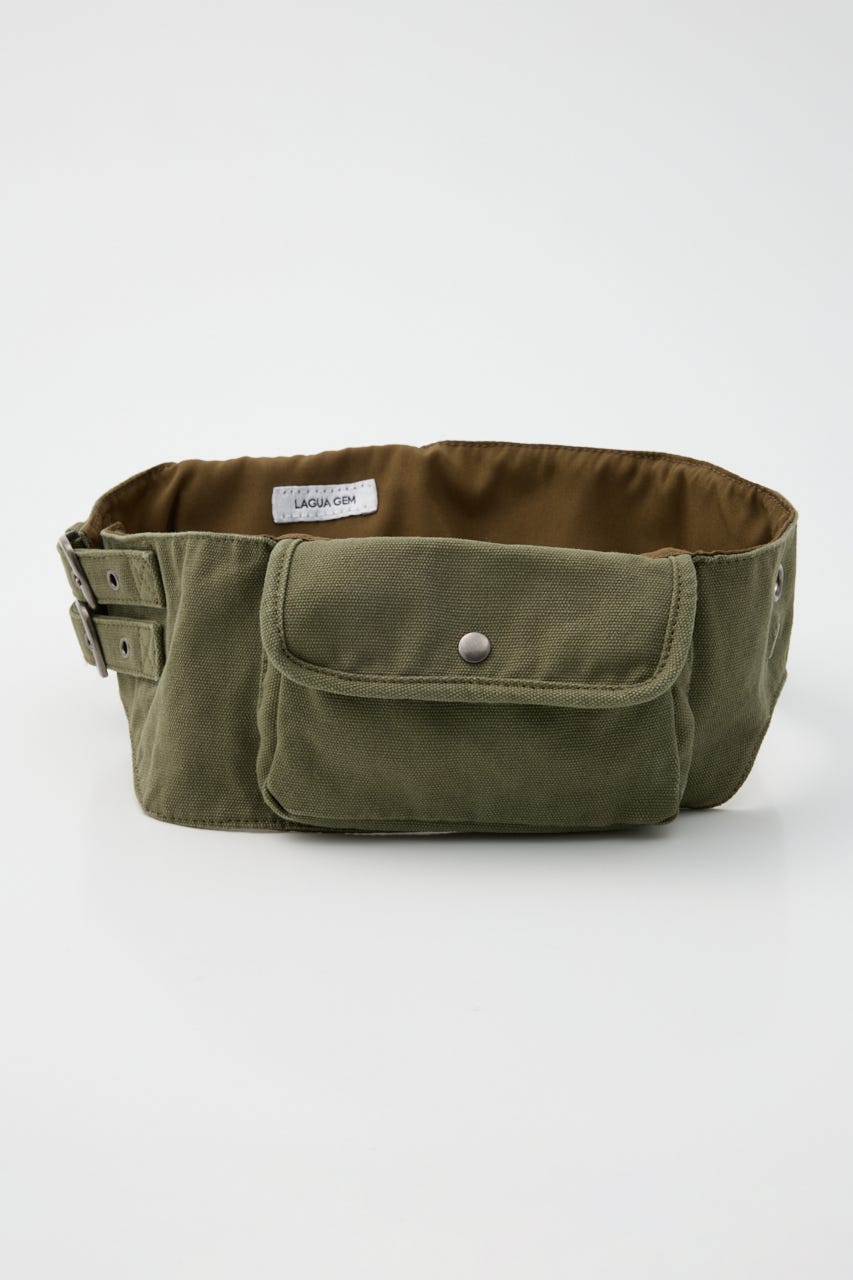 COTTON POCKET BELT バッグ KHA FREE