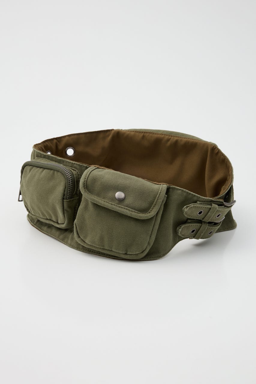 COTTON POCKET BELT バッグ KHA FREE