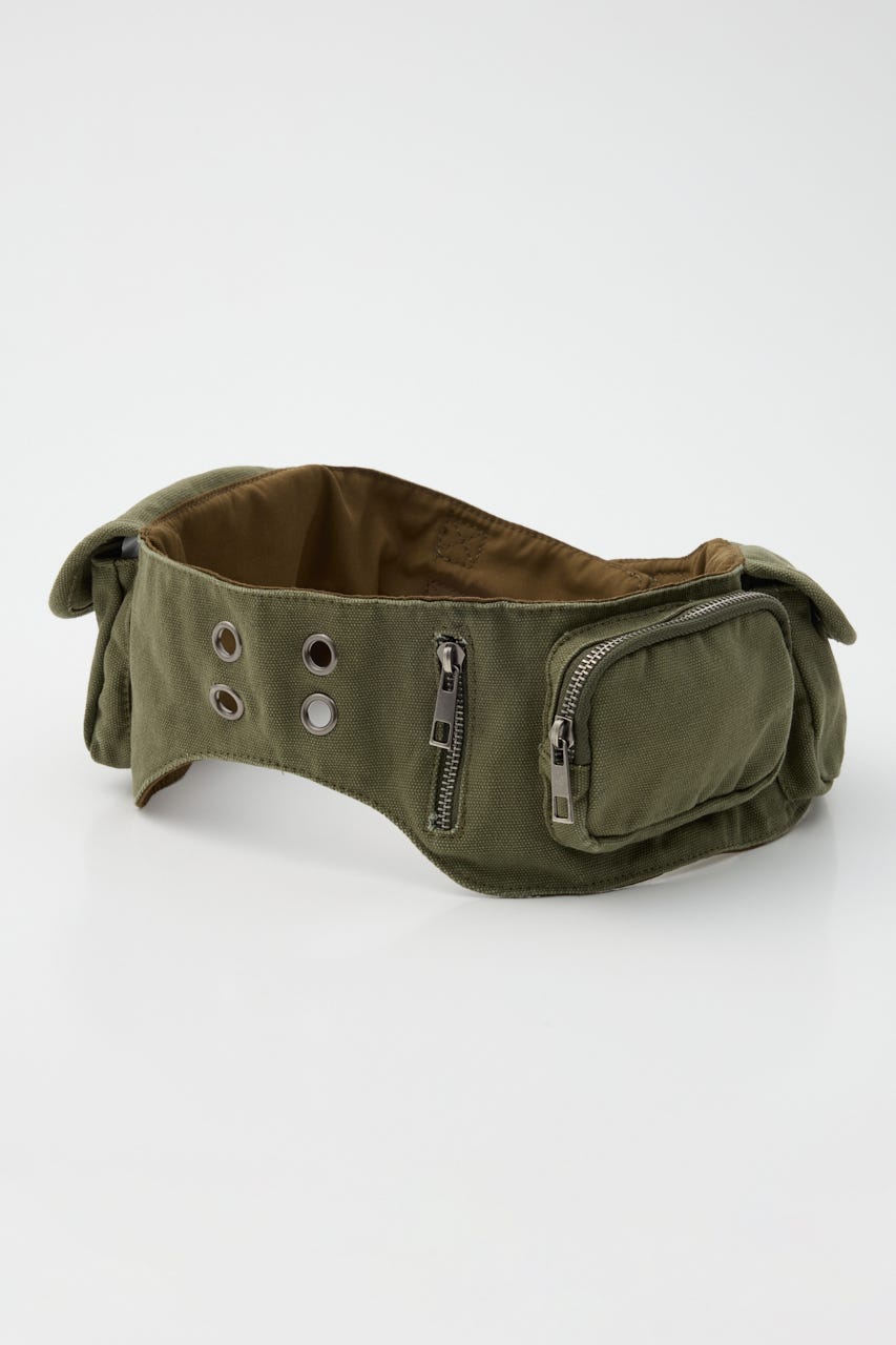 COTTON POCKET BELT バッグ KHA FREE
