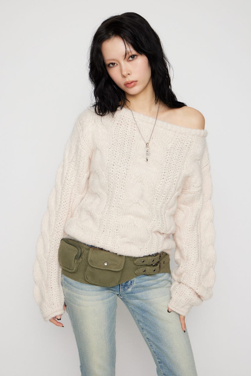 COTTON POCKET BELT バッグ KHA FREE