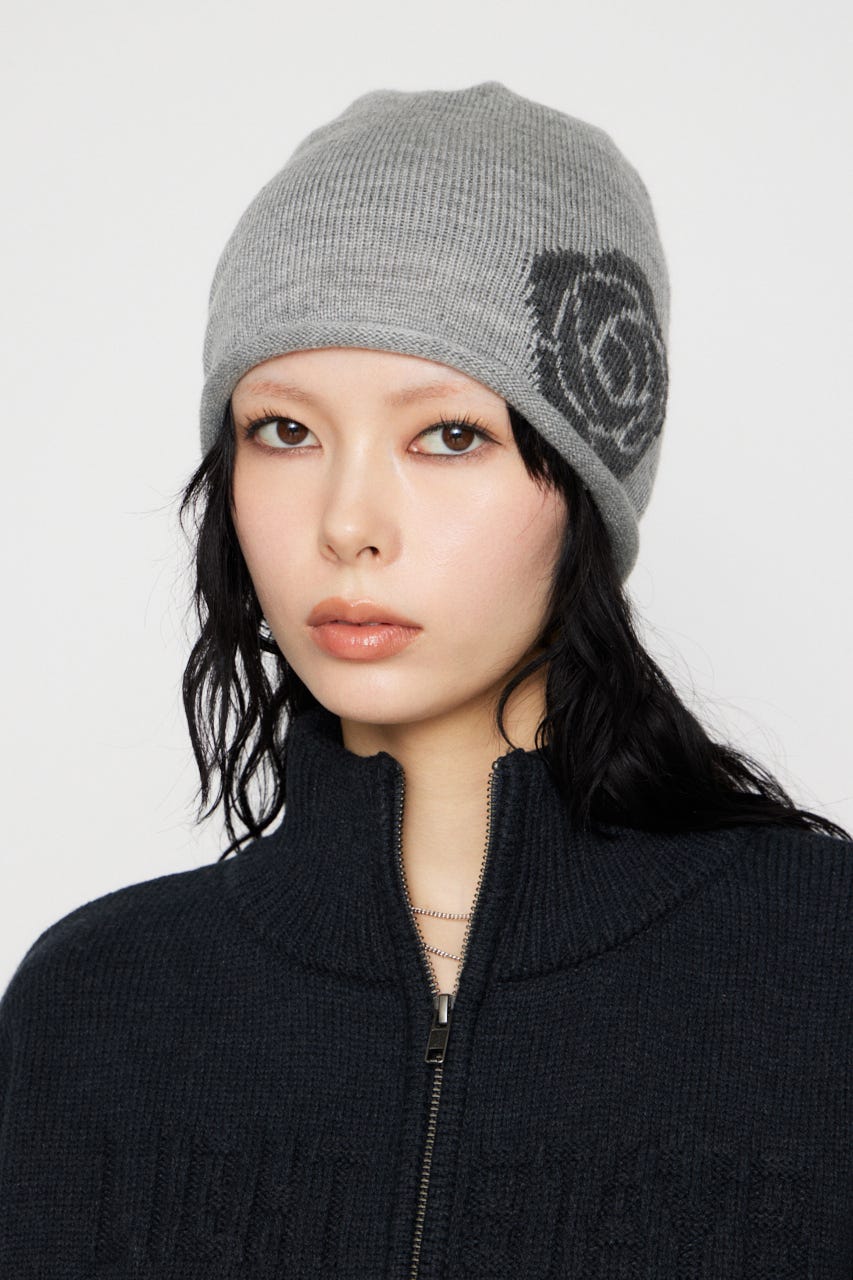 ROSE JACQUARD ビーニー GRY FREE