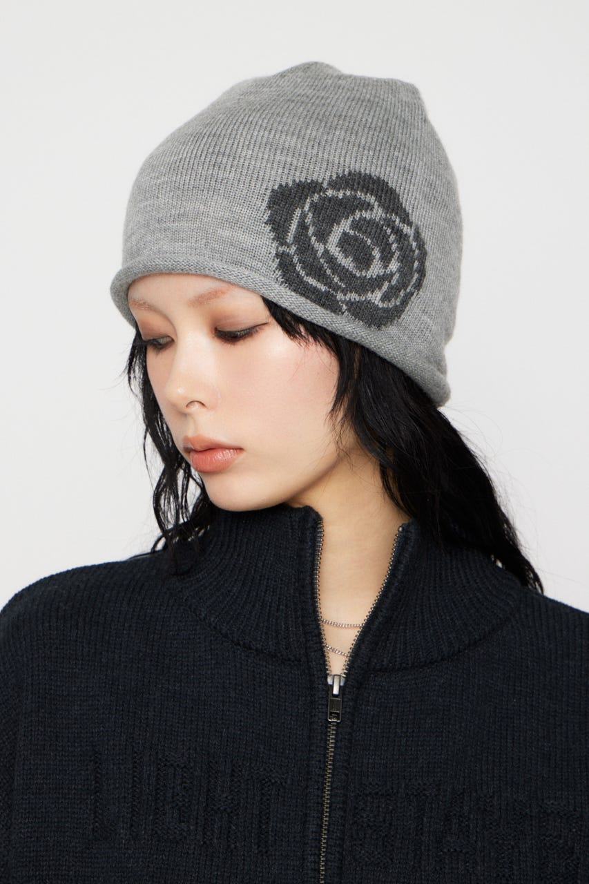 ROSE JACQUARD ビーニー GRY FREE