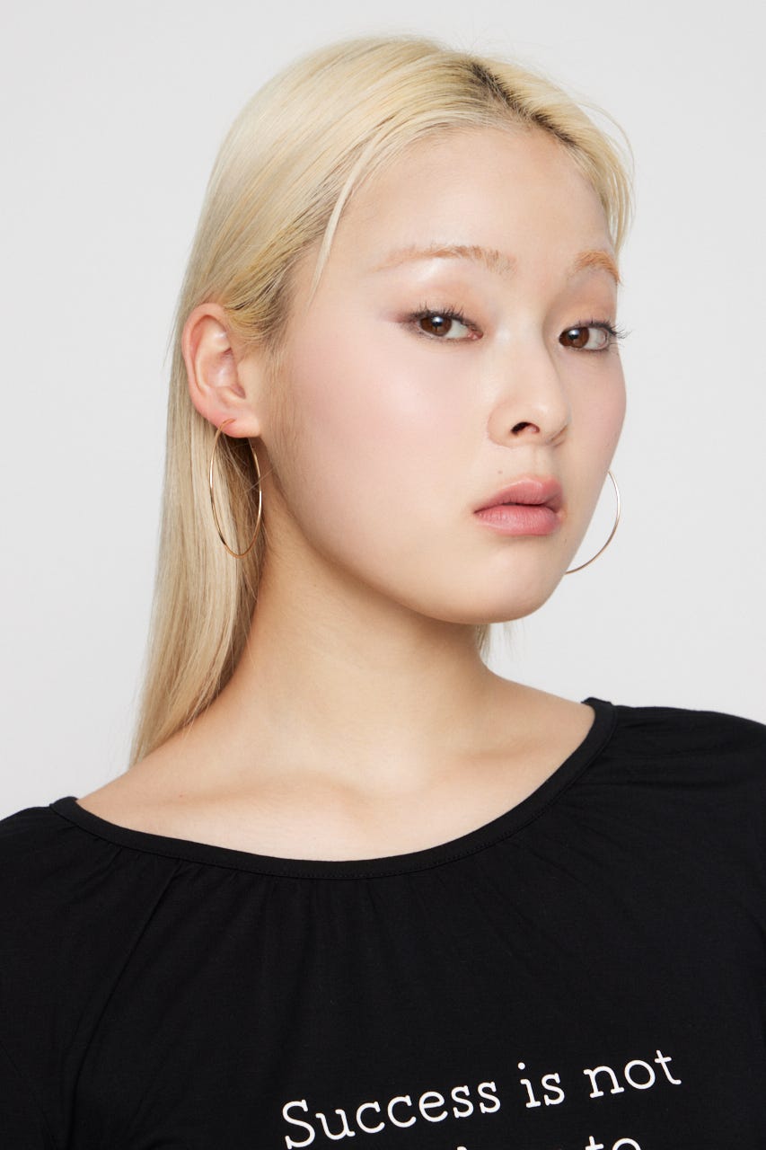 THIN HOOP ピアス GLD FREE