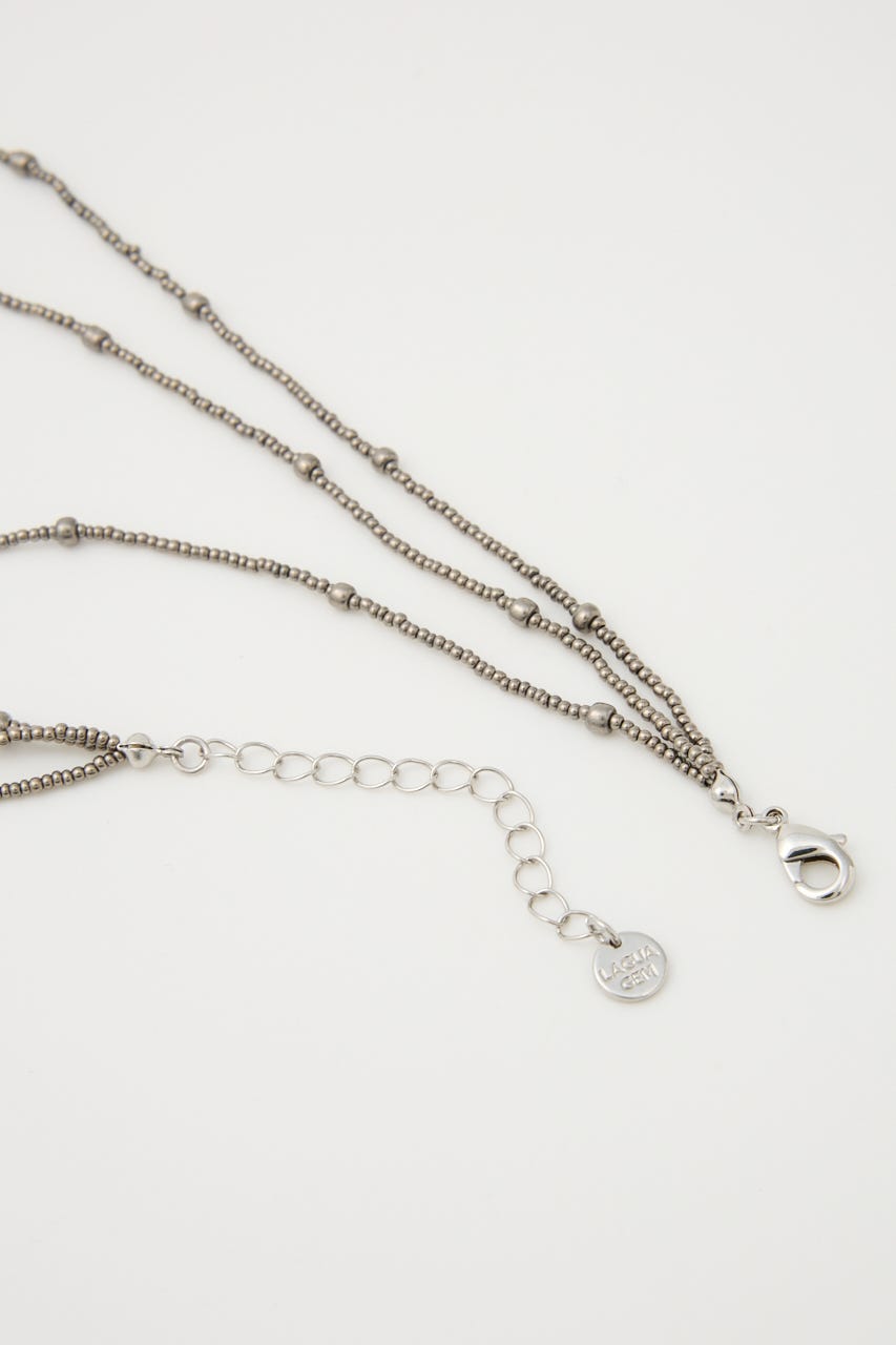 CROSS BEADS ネックレス BRN FREE