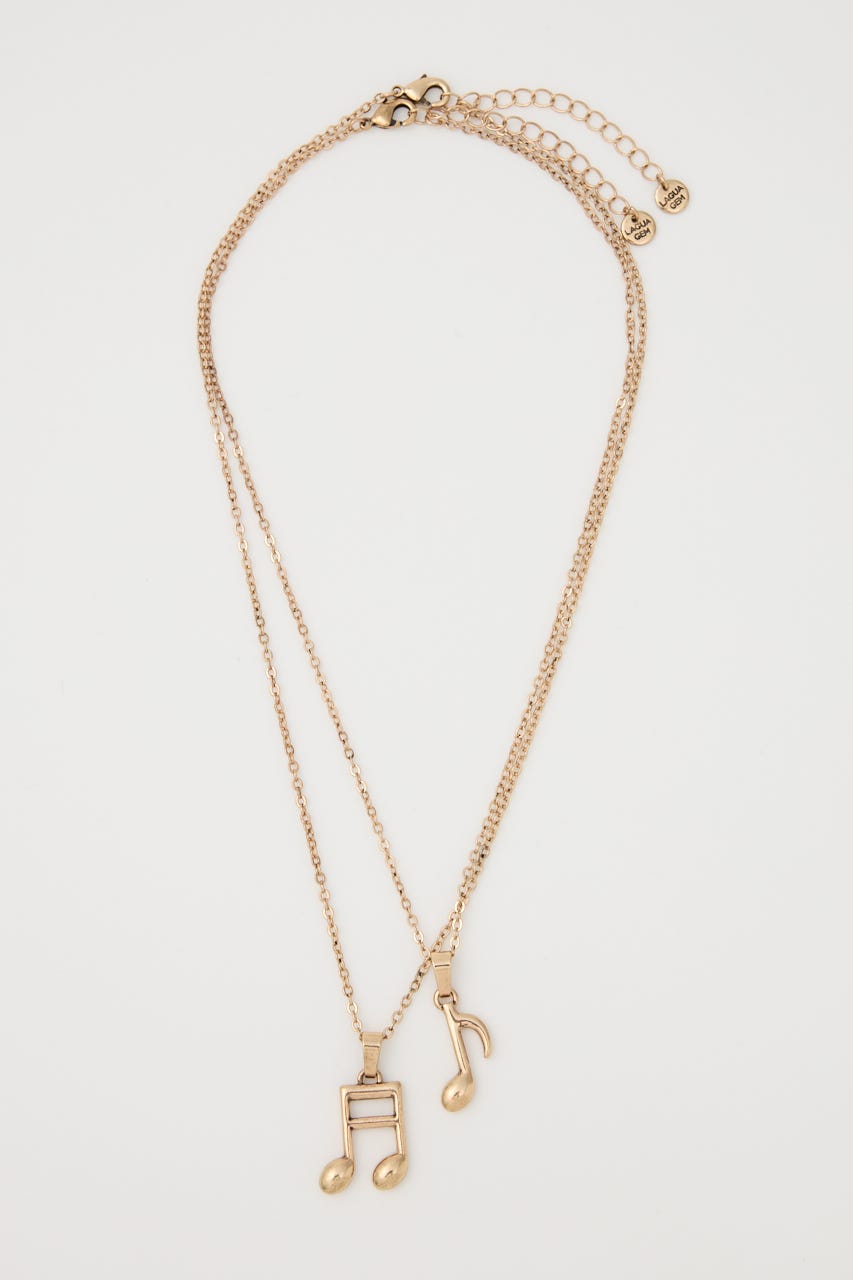 NOTE MOTIF ネックレス GLD FREE