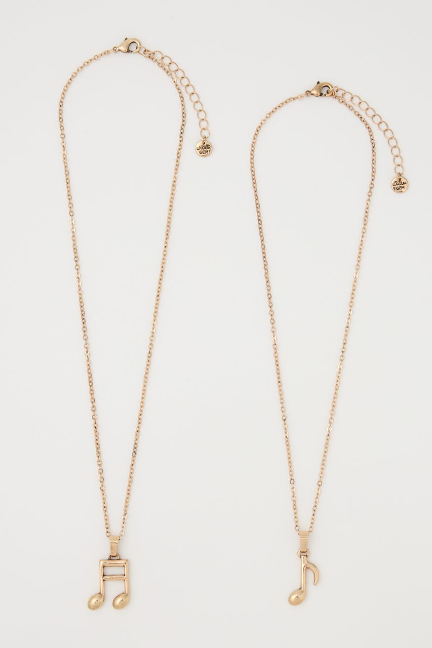 NOTE MOTIF ネックレス GLD FREE