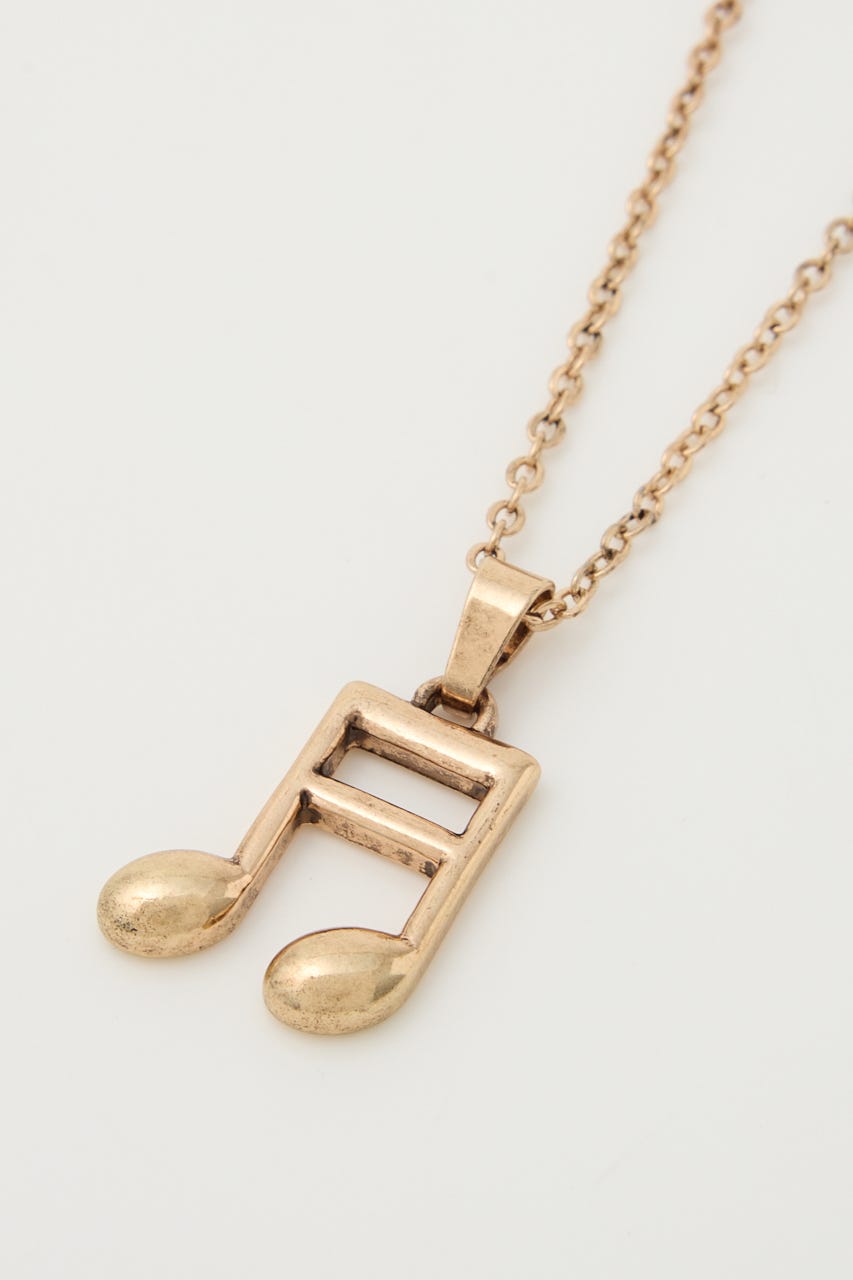 NOTE MOTIF ネックレス GLD FREE