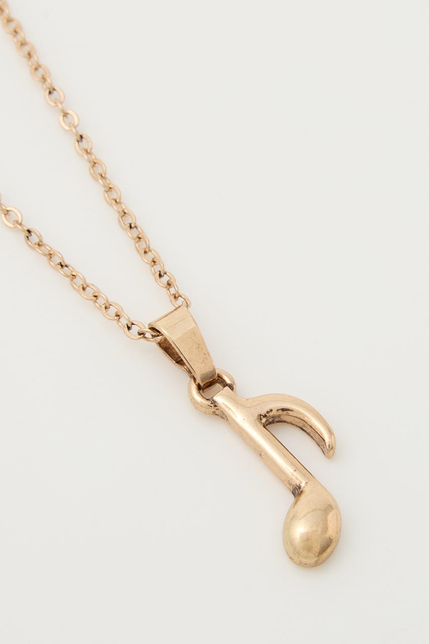 NOTE MOTIF ネックレス GLD FREE