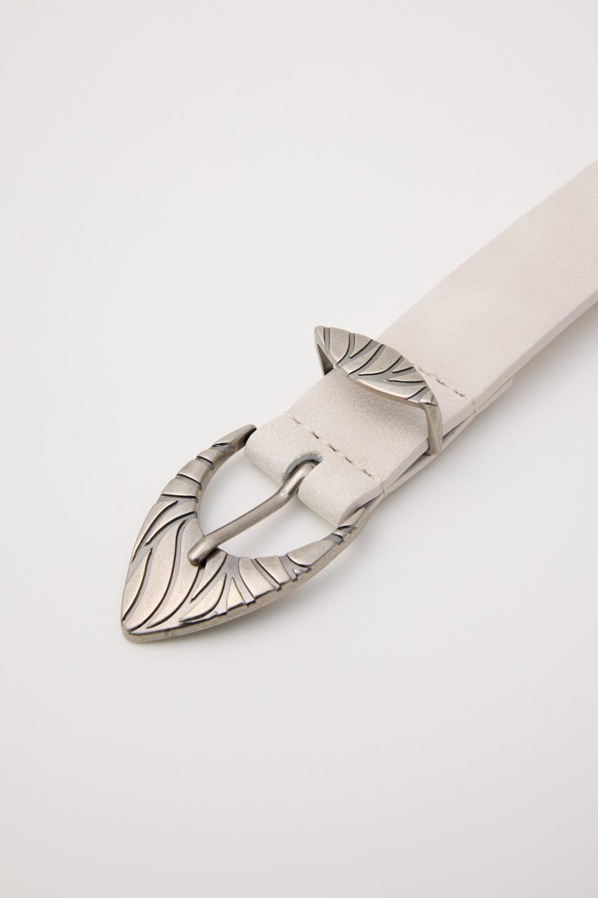 NARROW WESTERN ベルト WHT FREE