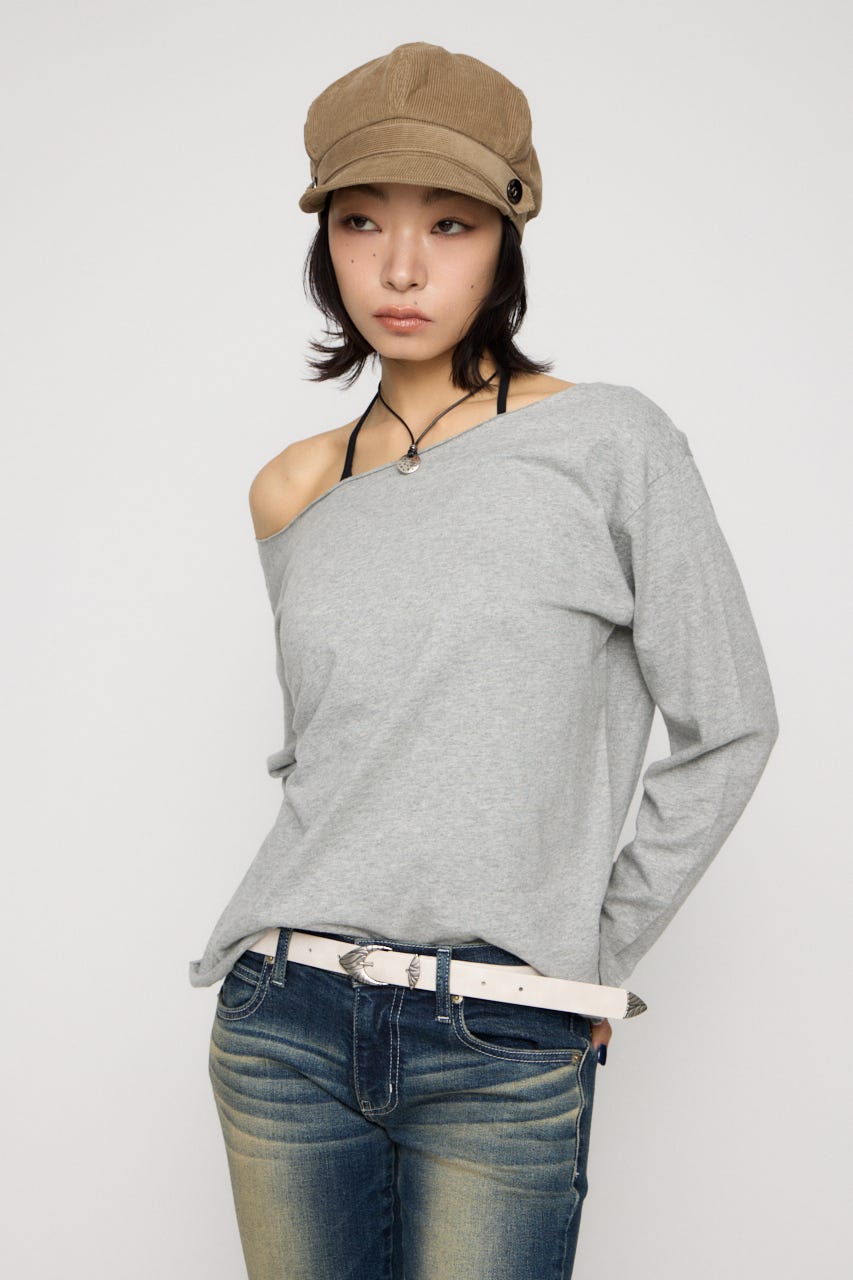 NARROW WESTERN ベルト WHT FREE