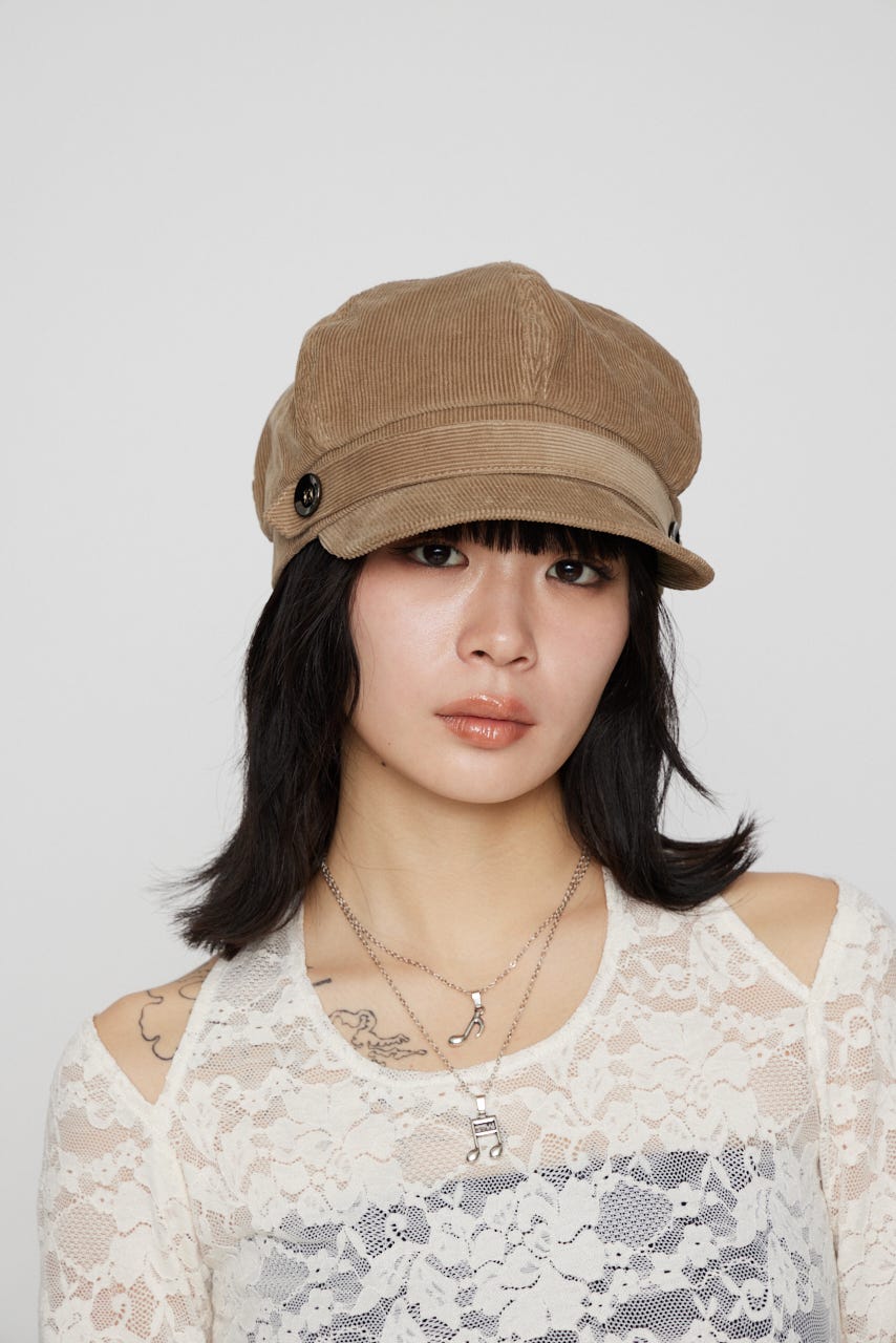 CORDUROY キャップ BEG FREE