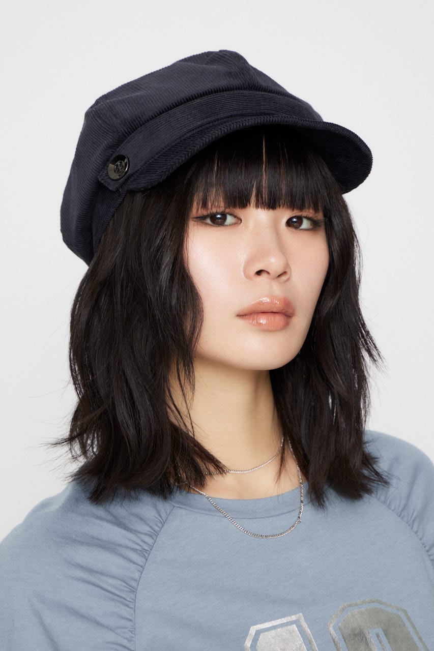 CORDUROY キャップ L/BLK FREE