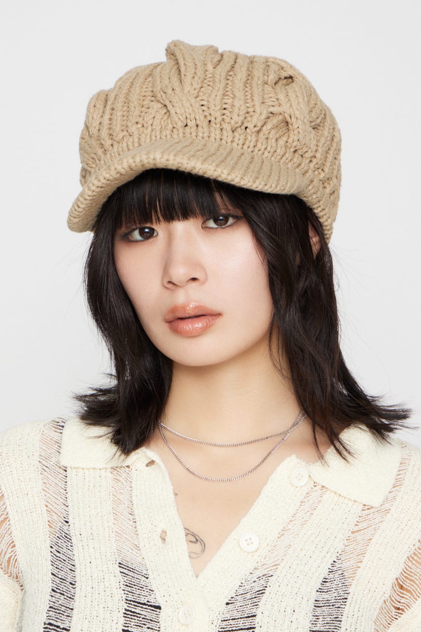 LOOSEY KNIT キャスケット BEG FREE