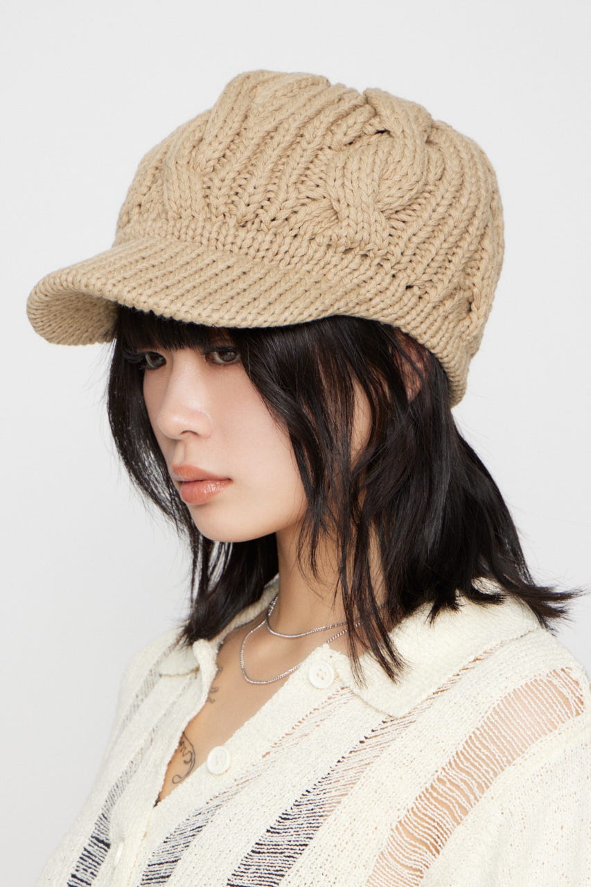 LOOSEY KNIT キャスケット BEG FREE