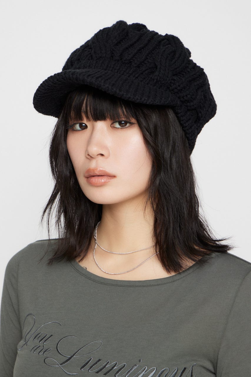 LOOSEY KNIT キャスケット BLK FREE