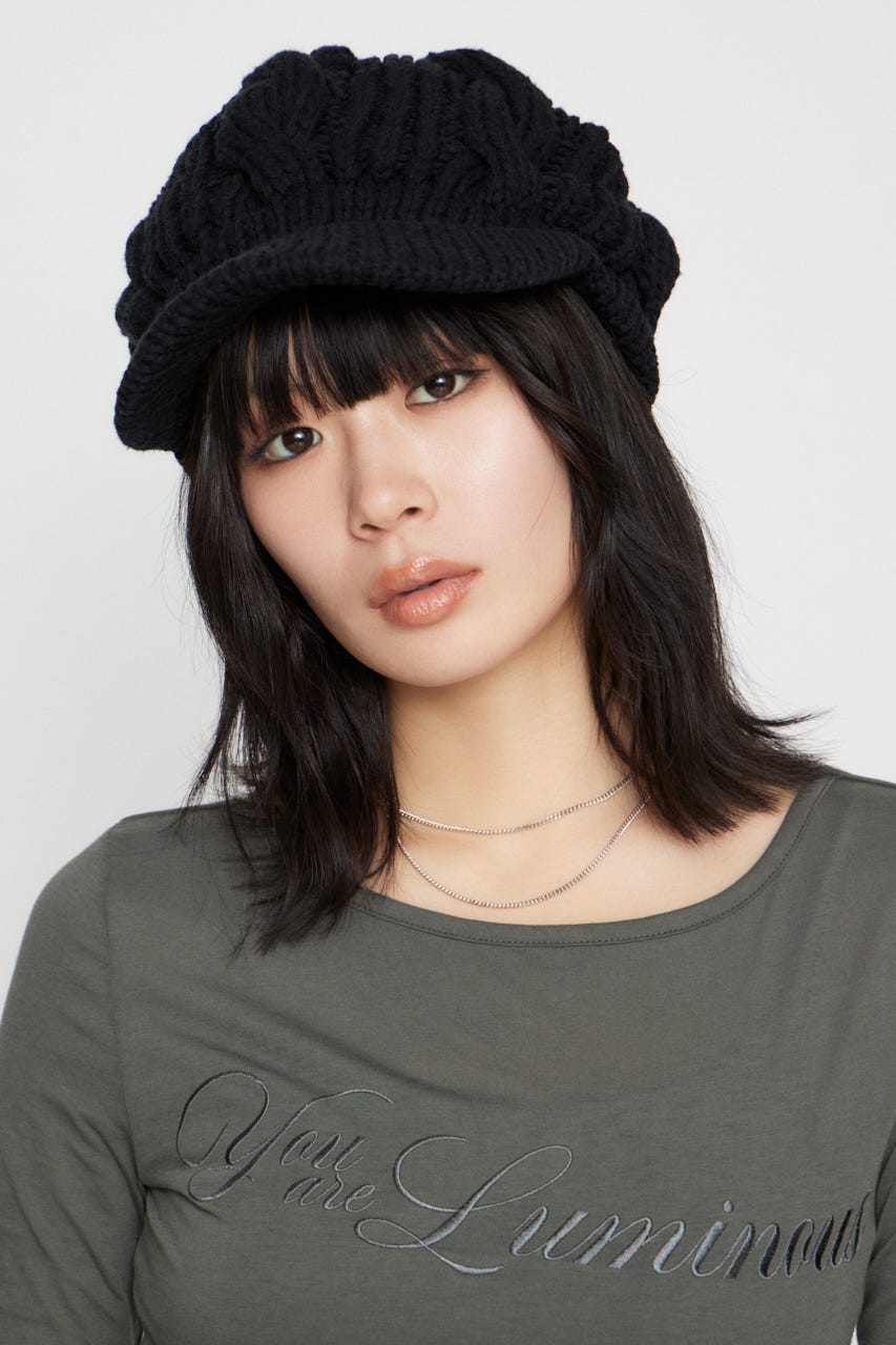 LOOSEY KNIT キャスケット BLK FREE