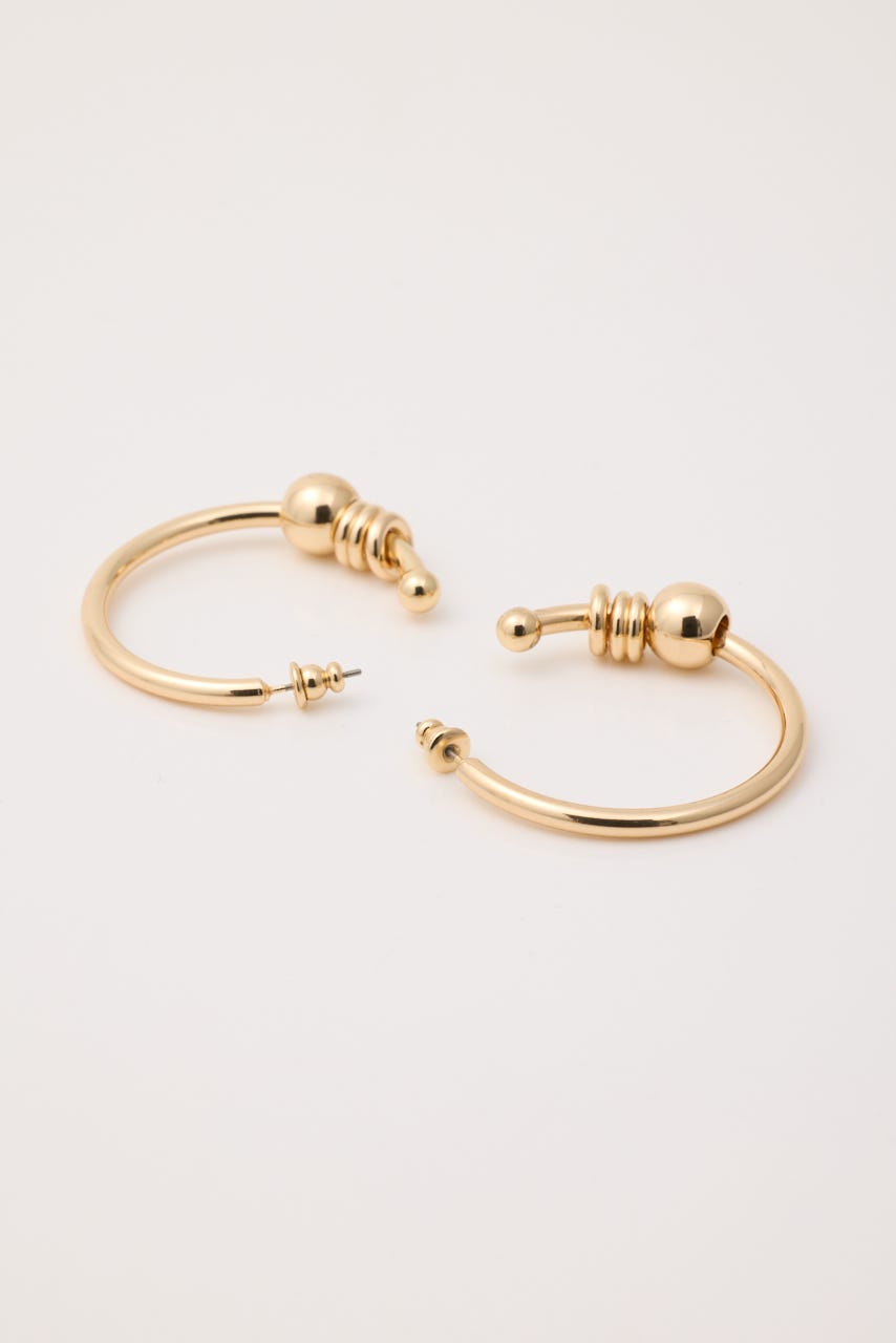 BIG HOOP RING ピアス GLD FREE