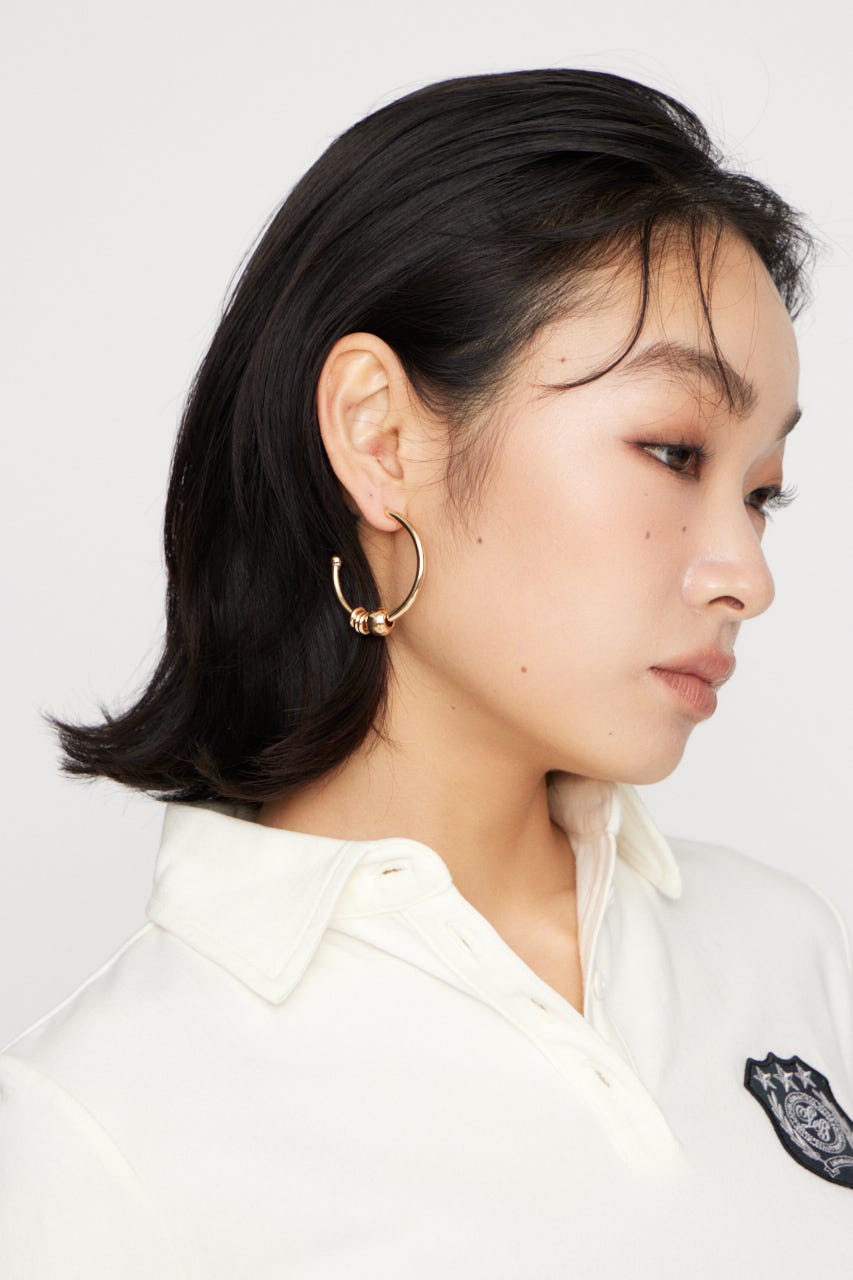 BIG HOOP RING ピアス GLD FREE