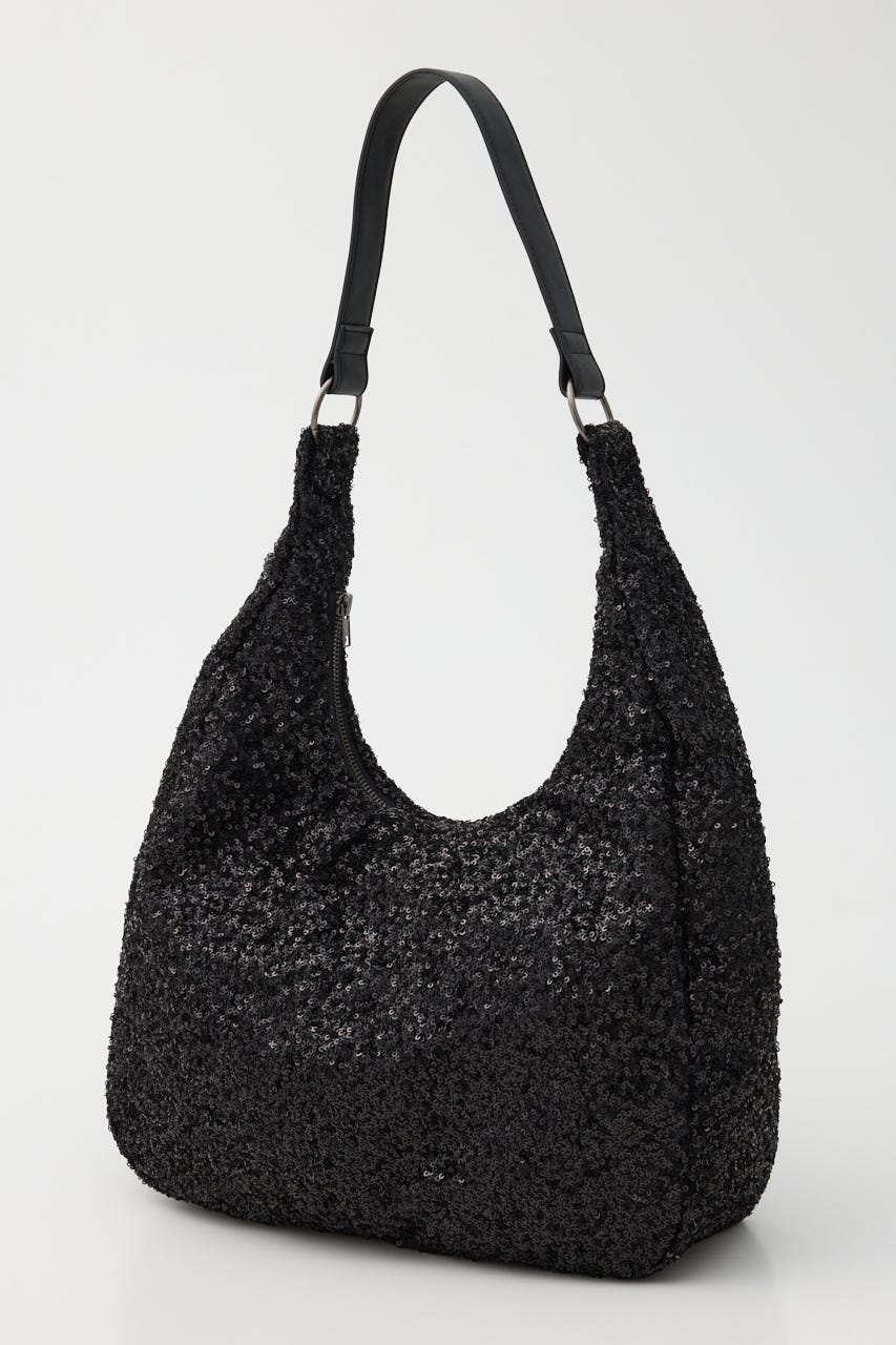 SEQUINS BIG バッグ BLK FREE