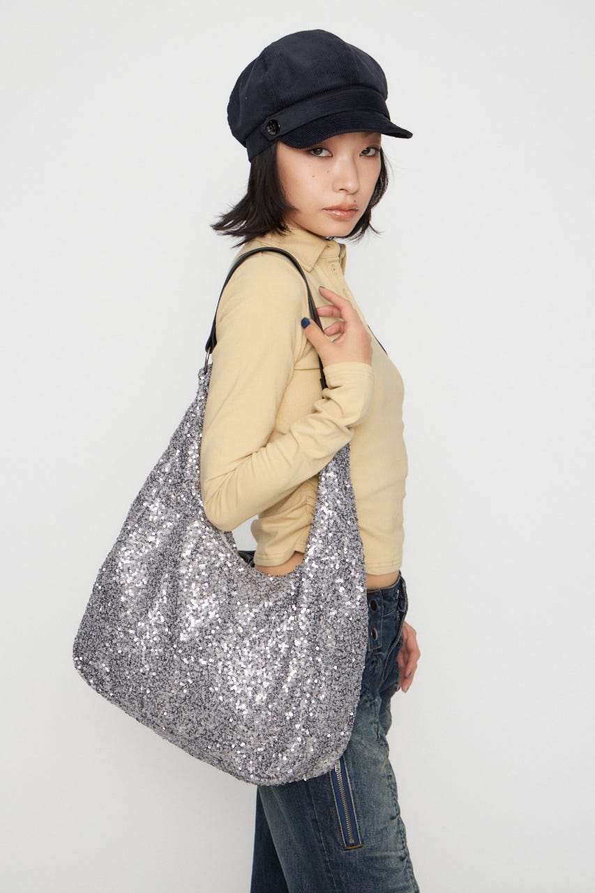 SEQUINS BIG バッグ SLV FREE