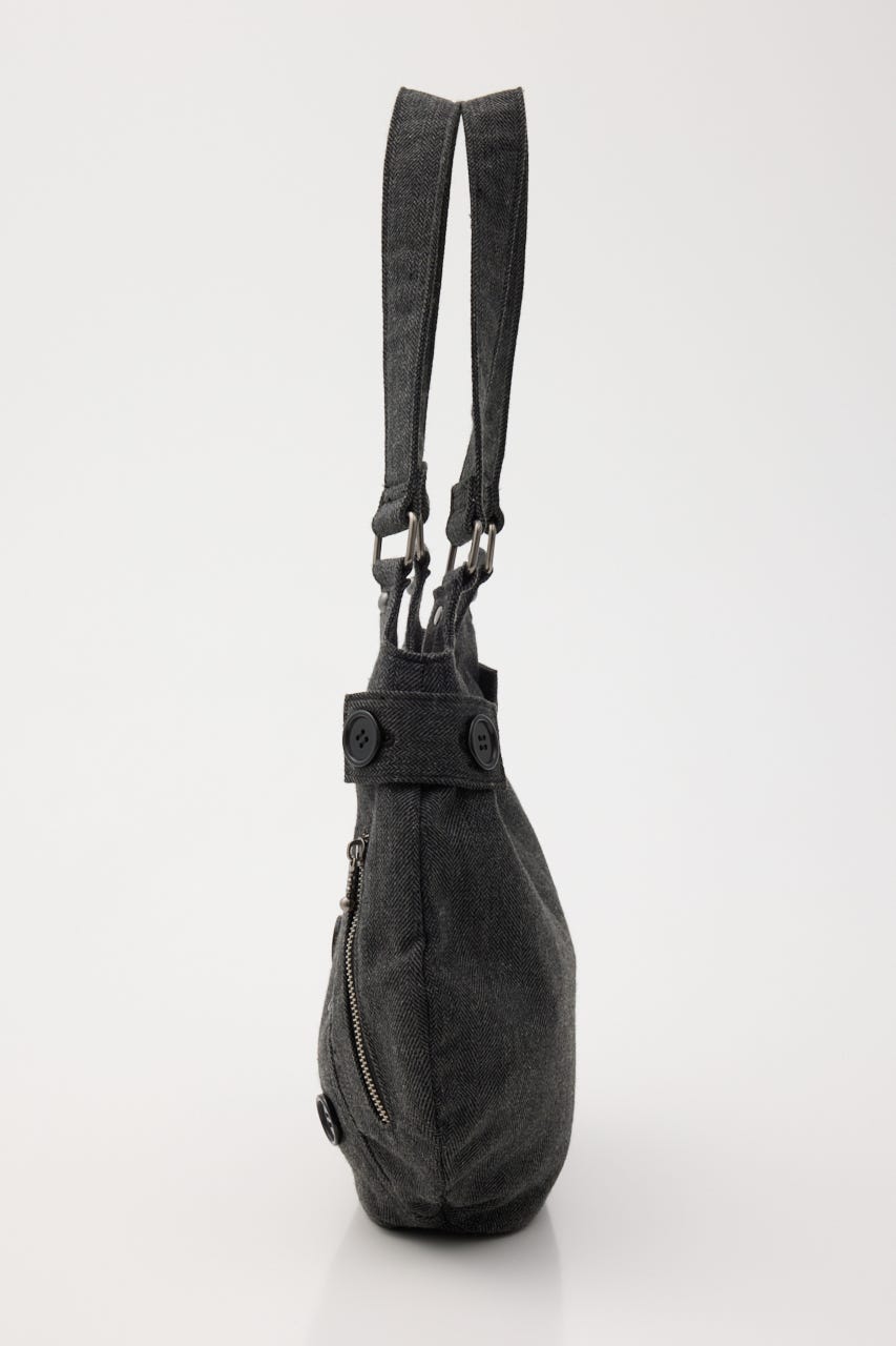 DOUBLE BUTTON バッグ BLK FREE