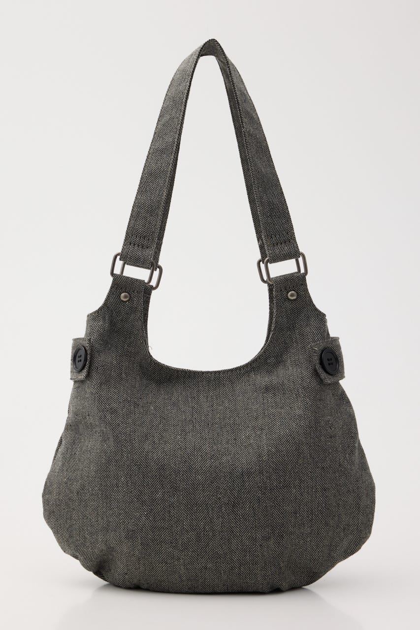 DOUBLE BUTTON バッグ GRY FREE