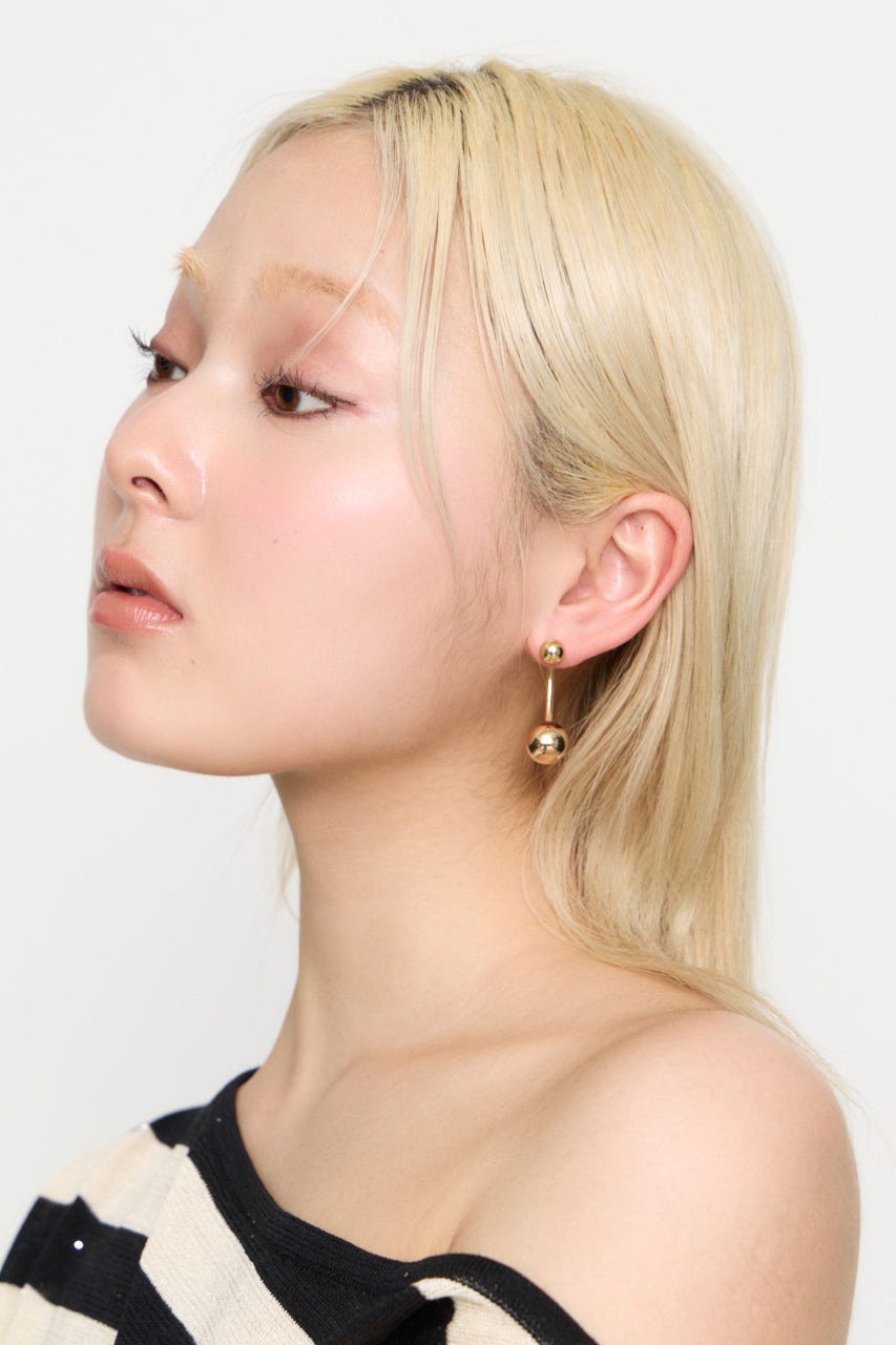 BALL DROOP ピアス GLD FREE