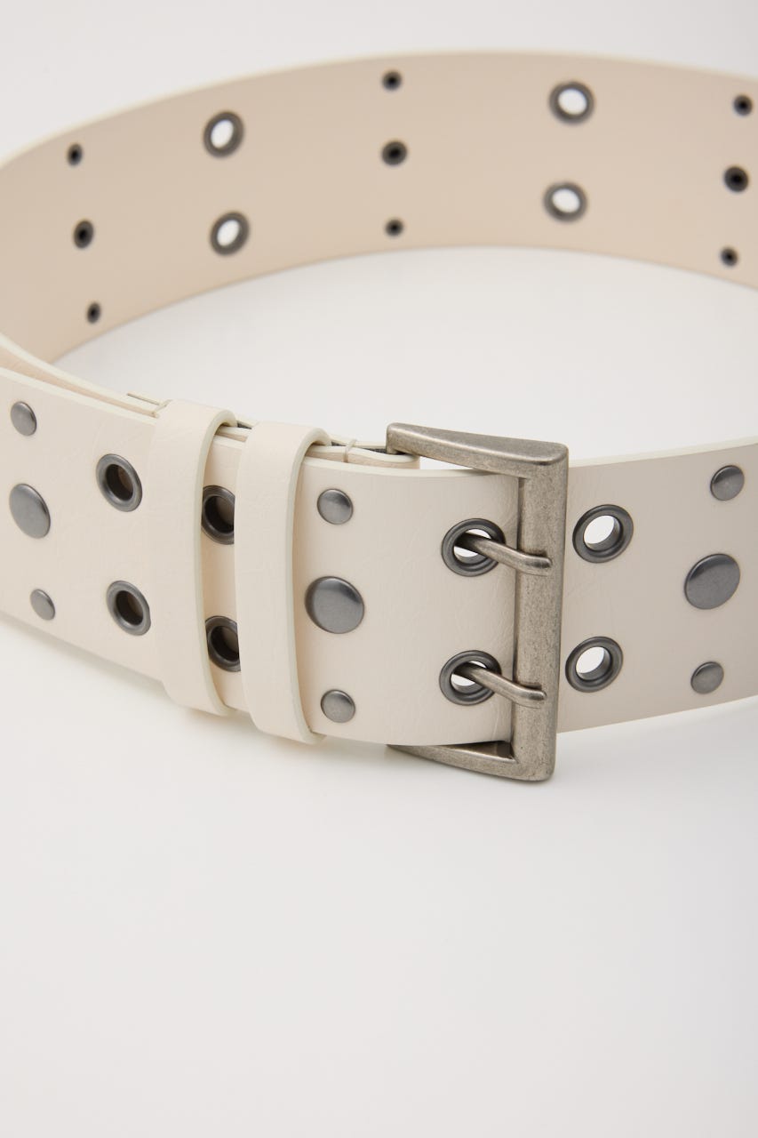 STUDS THICK ベルト O/WHT FREE