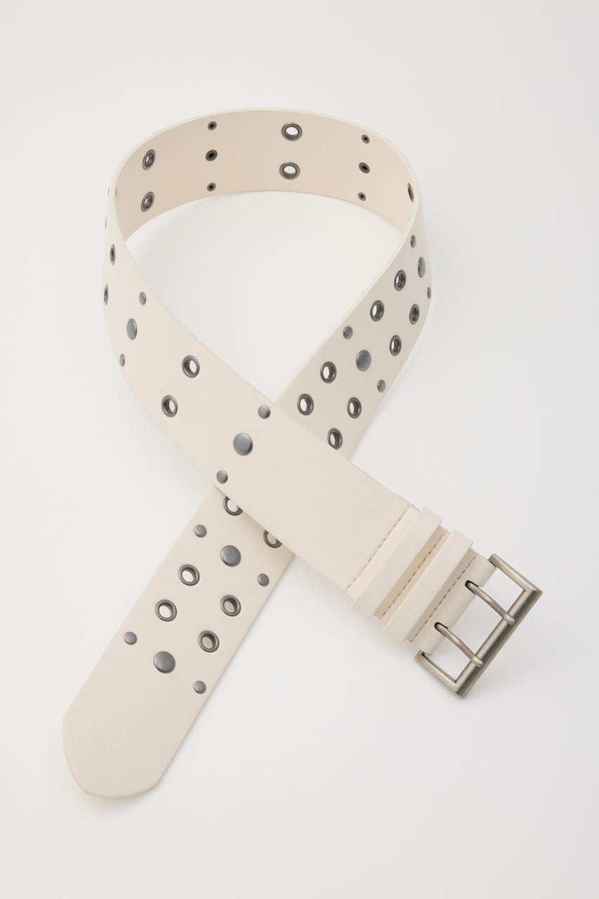 STUDS THICK ベルト O/WHT FREE