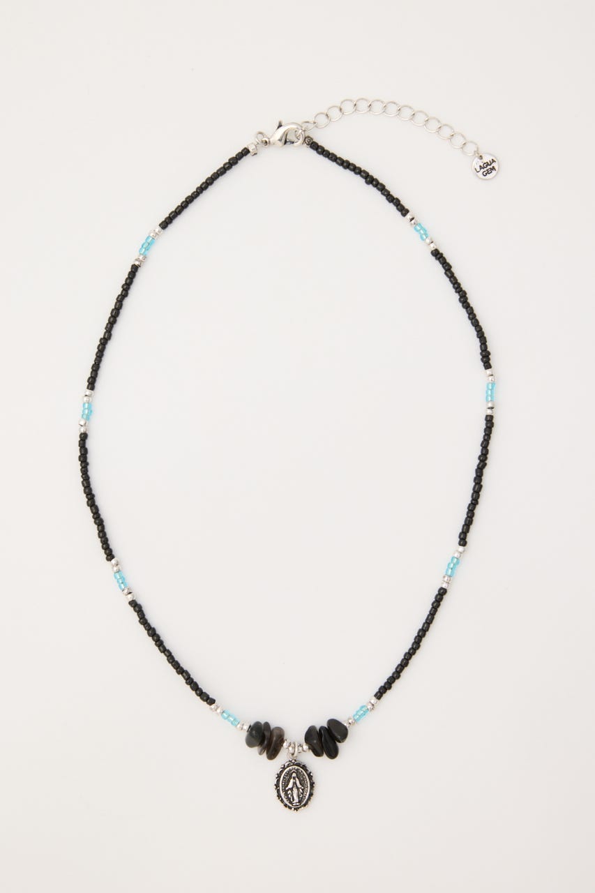 MEDAL BEADS ネックレス BLK FREE