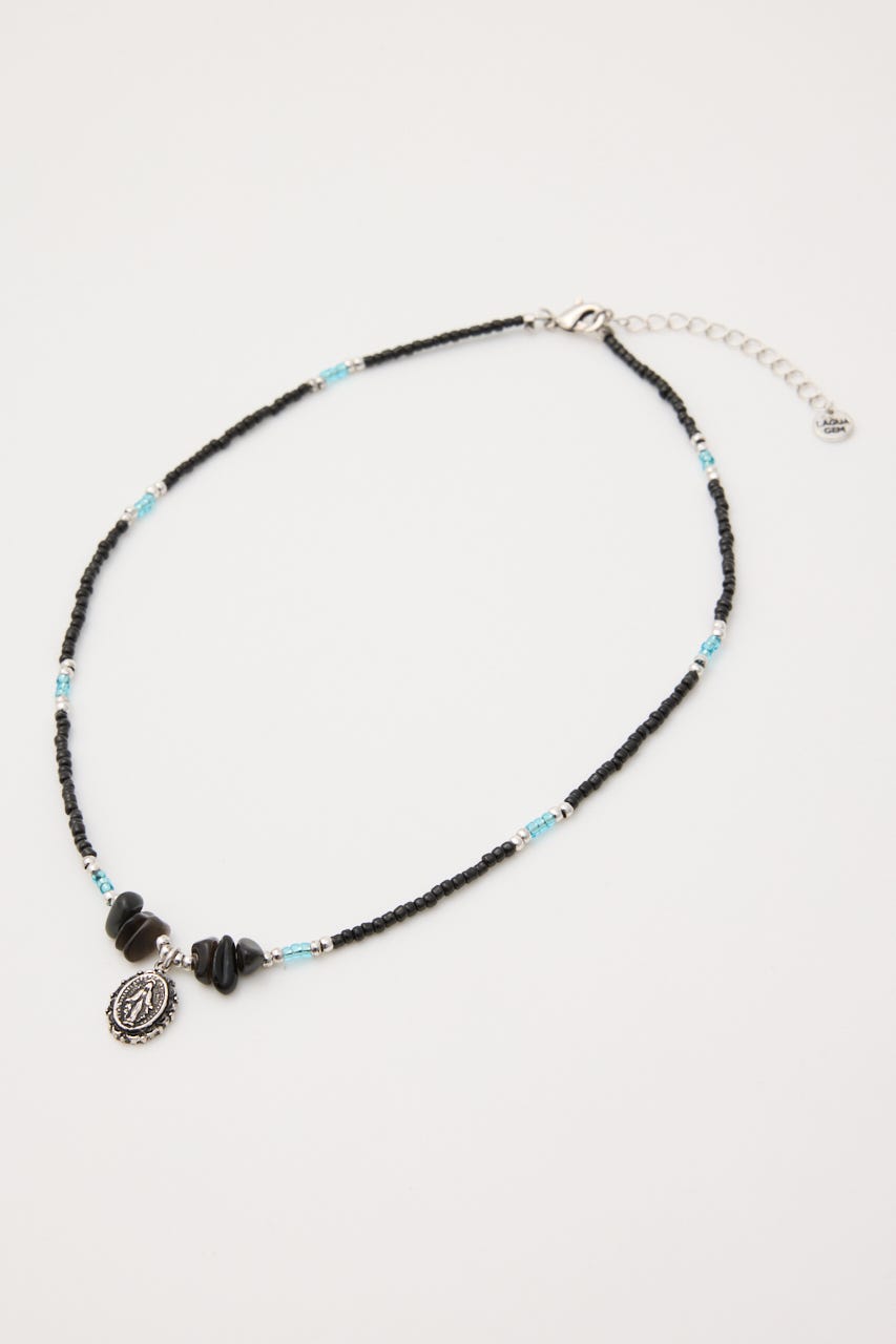 MEDAL BEADS ネックレス BLK FREE