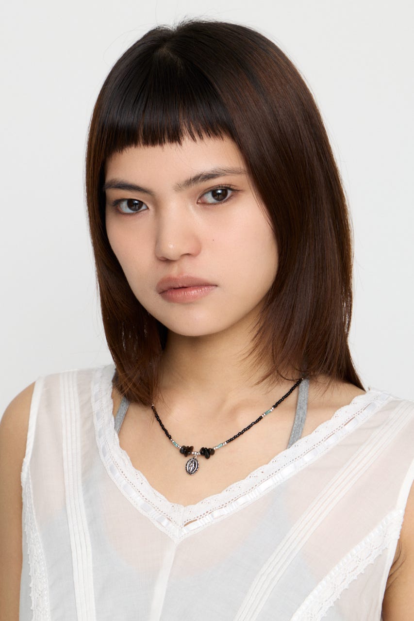 MEDAL BEADS ネックレス BLK FREE