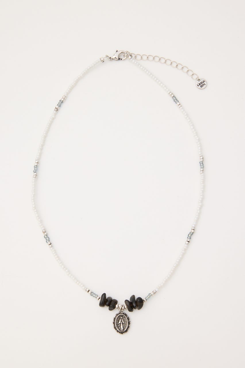 MEDAL BEADS ネックレス WHT FREE