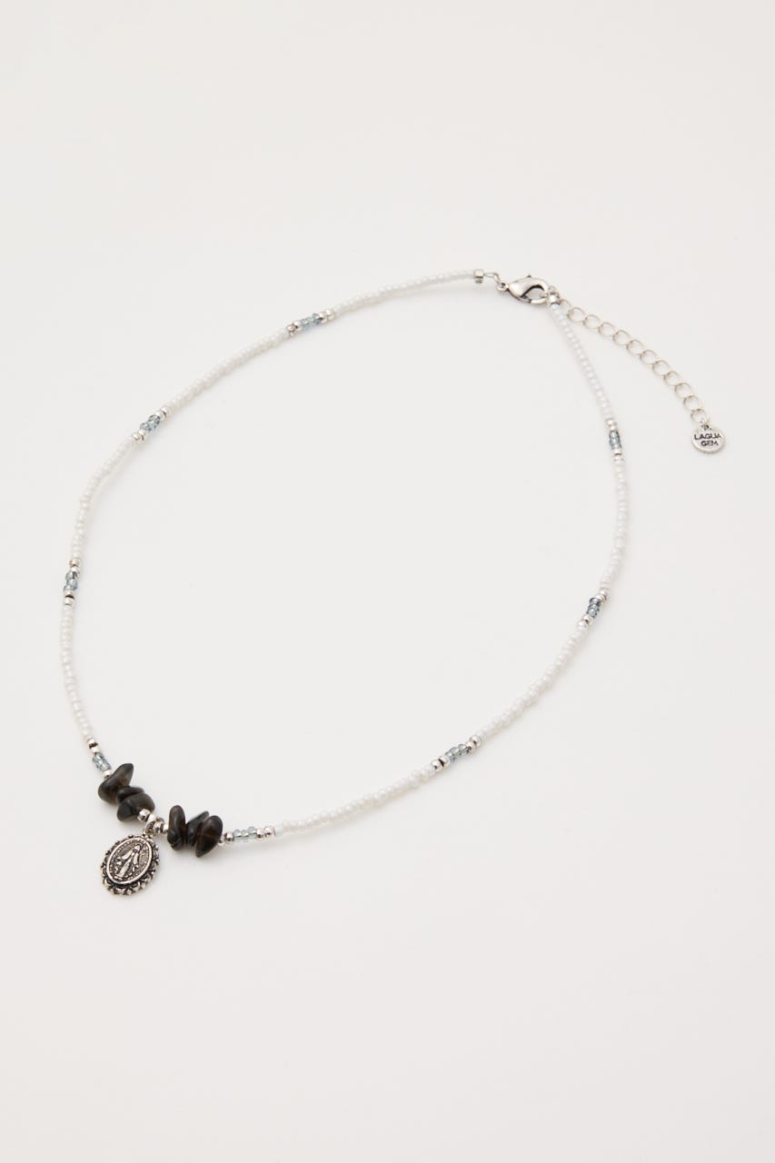 MEDAL BEADS ネックレス WHT FREE