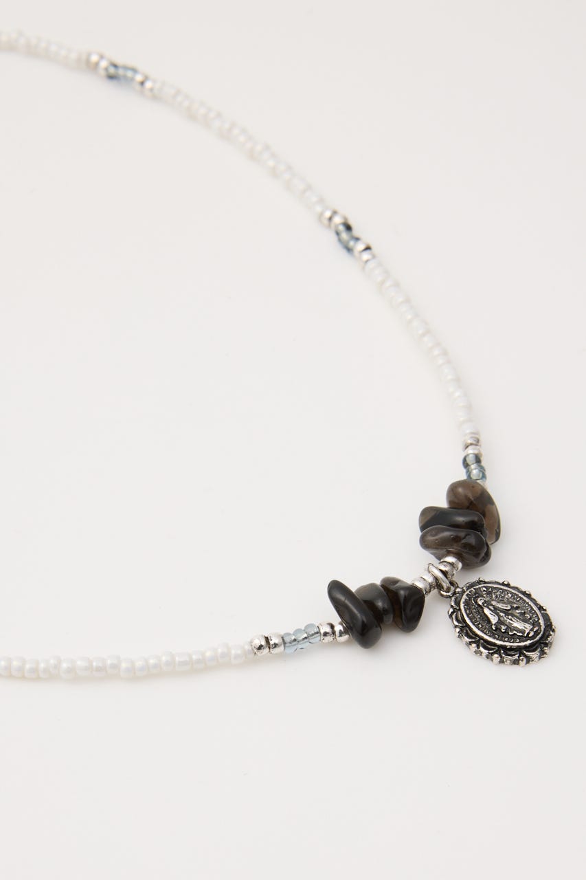 MEDAL BEADS ネックレス WHT FREE