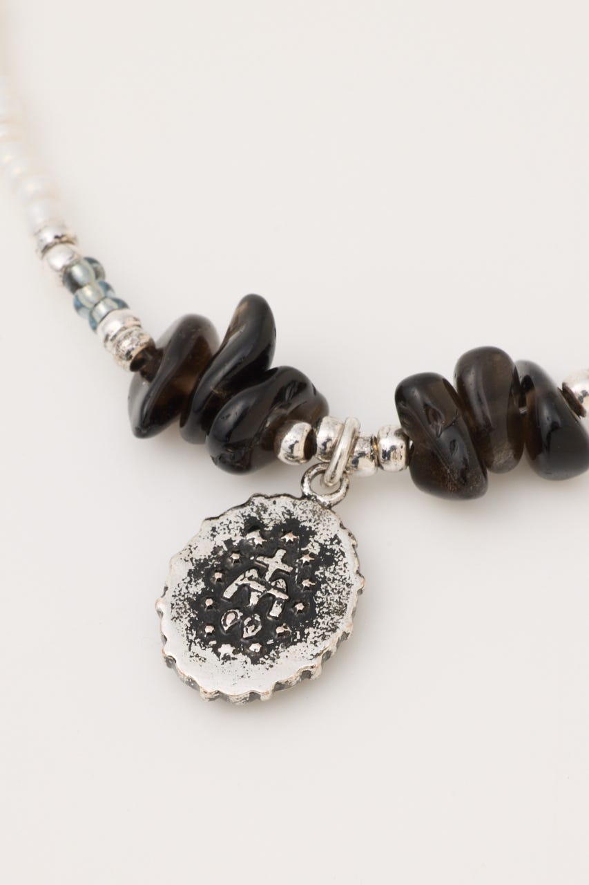 MEDAL BEADS ネックレス WHT FREE