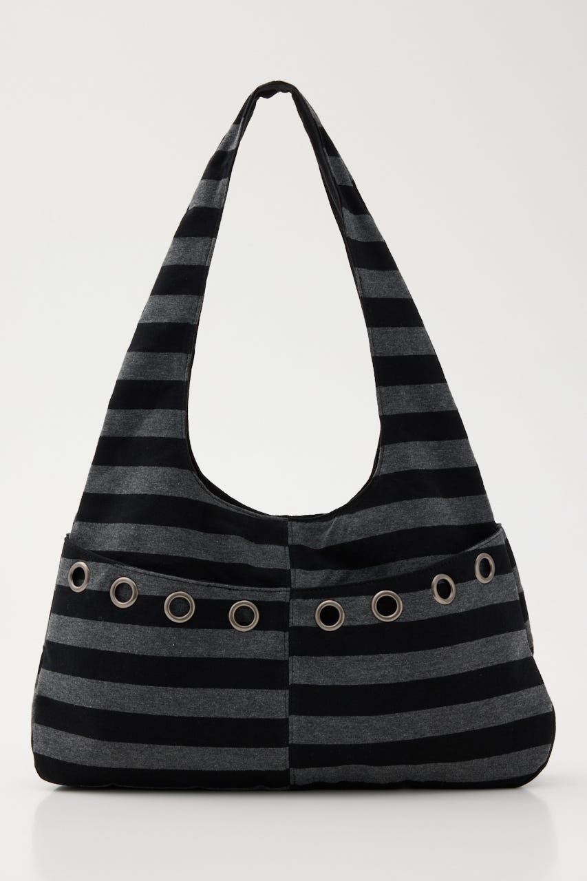 BORDER EYELET バッグ C.GRY FREE