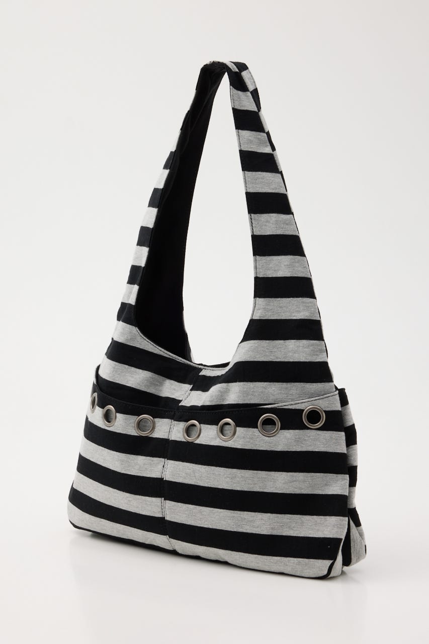 BORDER EYELET バッグ GRY FREE