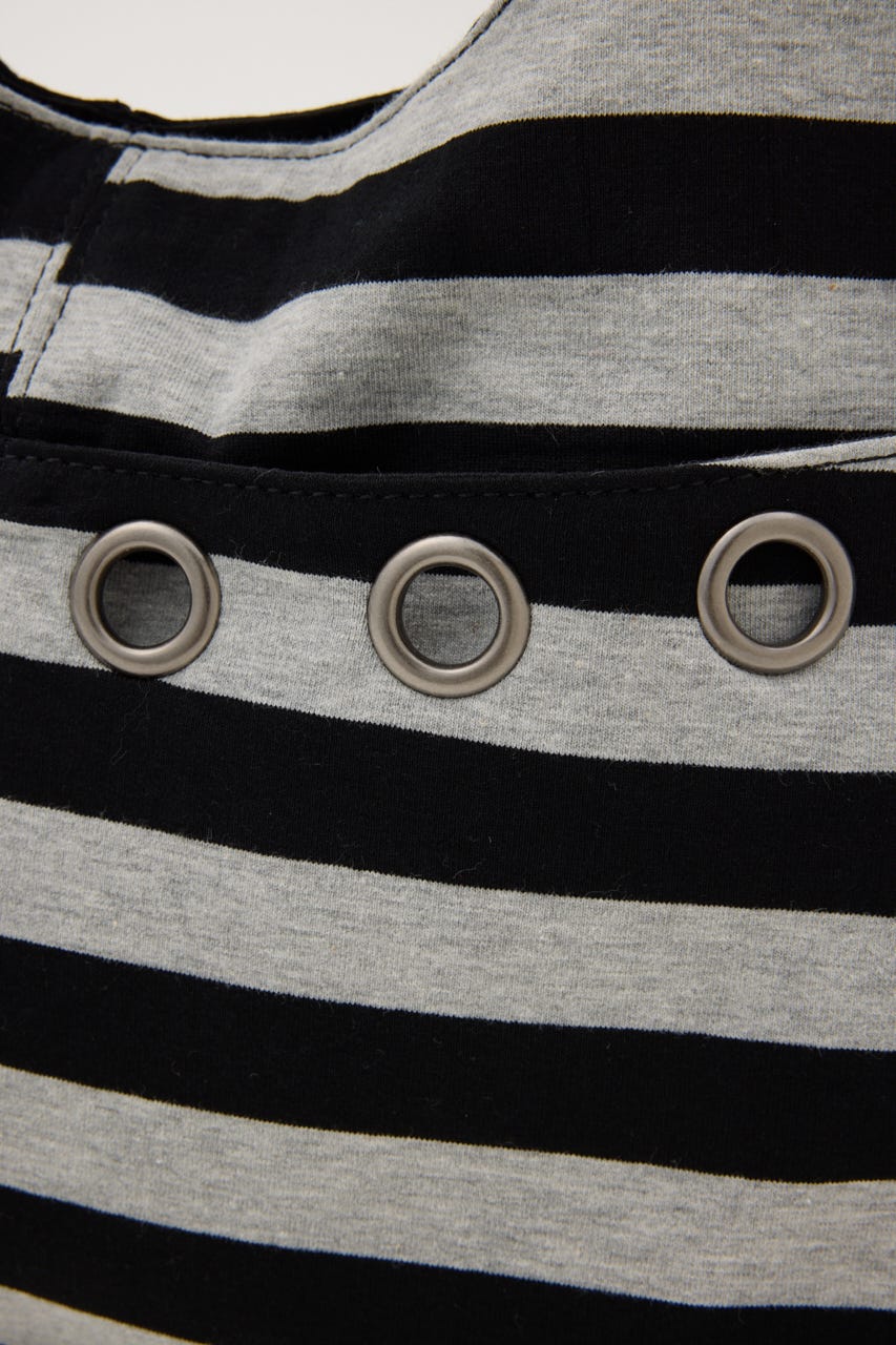 BORDER EYELET バッグ GRY FREE