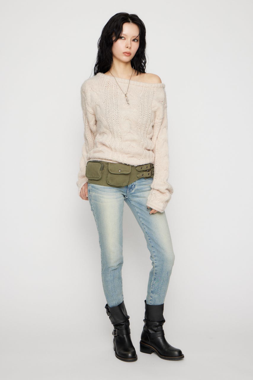 LOOSEY CABLE ニット IVOY FREE