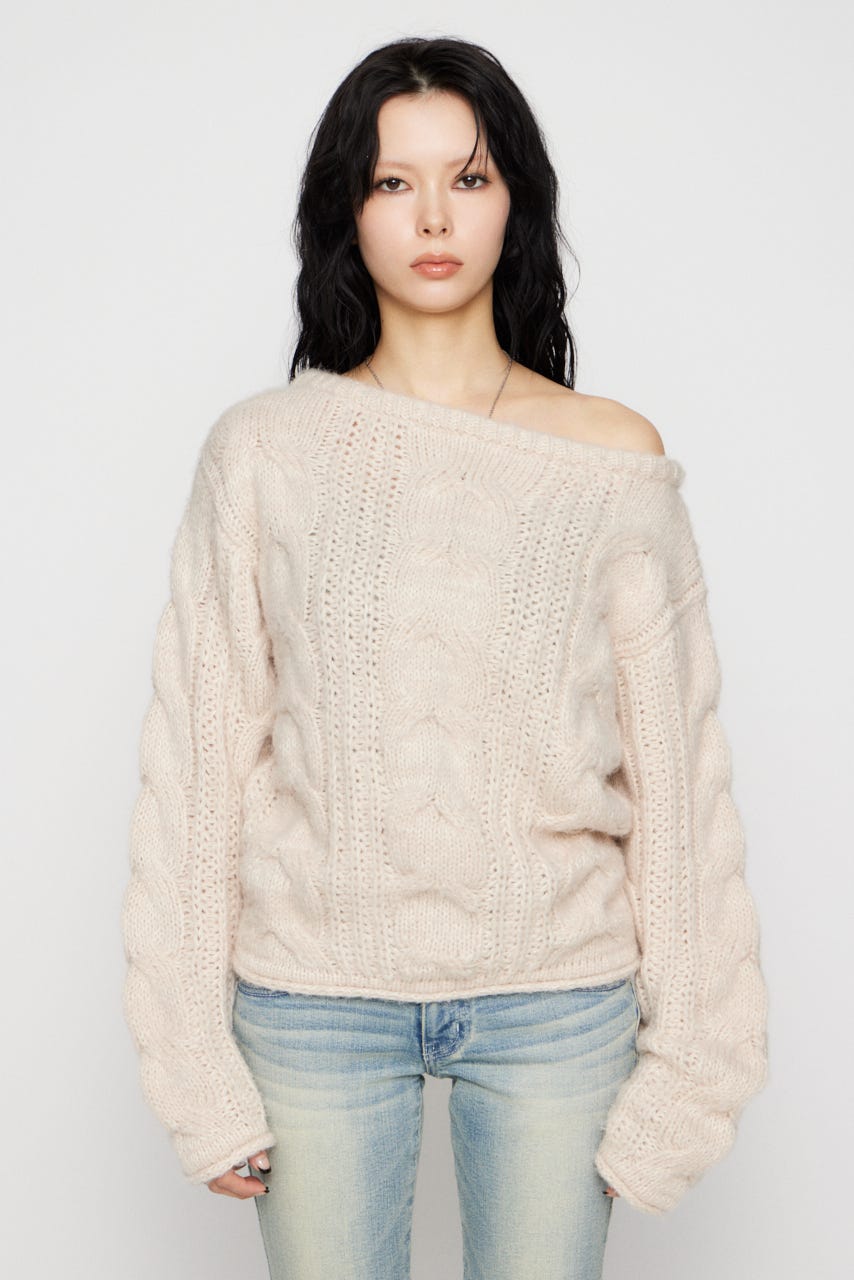 LOOSEY CABLE ニット IVOY FREE