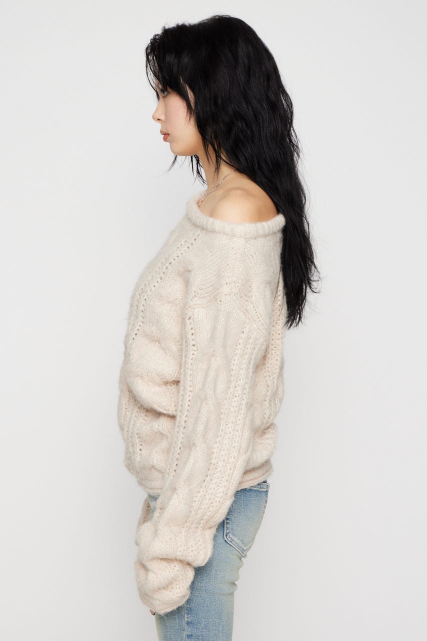 LOOSEY CABLE ニット IVOY FREE