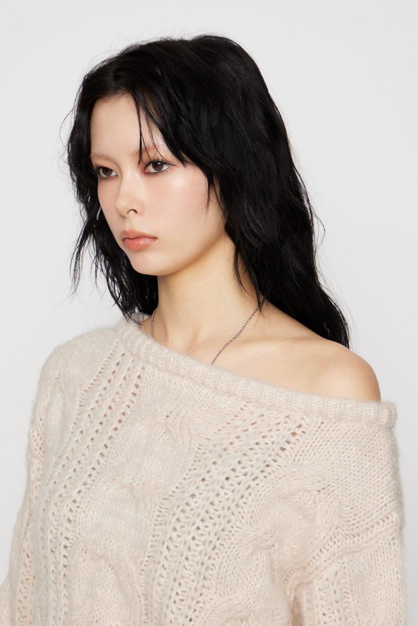 LOOSEY CABLE ニット IVOY FREE