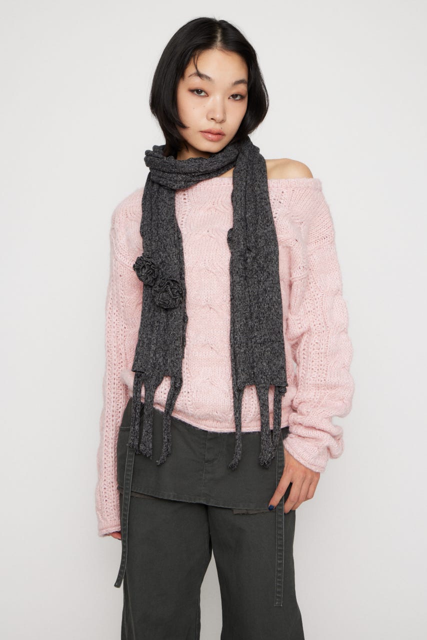 LOOSEY CABLE ニット PNK FREE